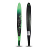 Green and black water ski with OBrien logo on a white background